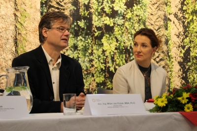 Generální ředitel Národního zemědělského muzea Milan Jan Půček a ústřední ředitelka Státního pozemkového úřadu Svatava Maradová